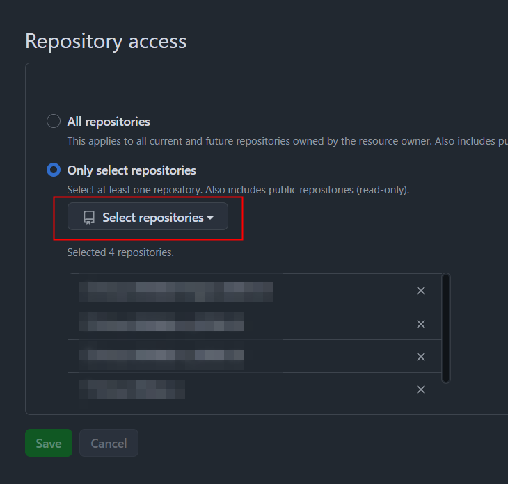 展示 Cloudflare 設定 GitHub 應用程式的存取權限作